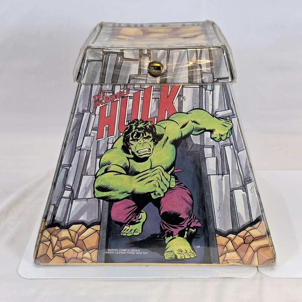 Vintage 1978 Tara Toy Incredible Hulk Hide-A-Way Playcase Vinyl Case As Is